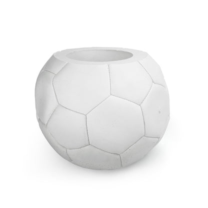 FOOTBALL PLANT POT WHITE