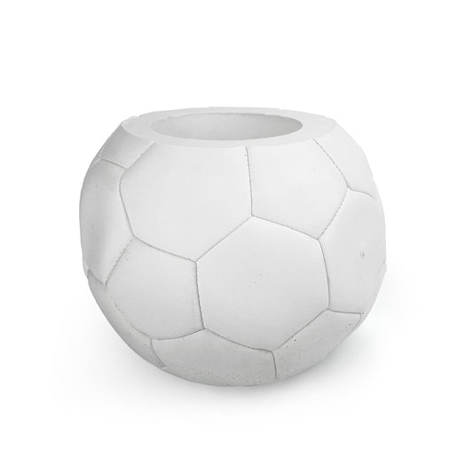 FOOTBALL PLANT POT WHITE
