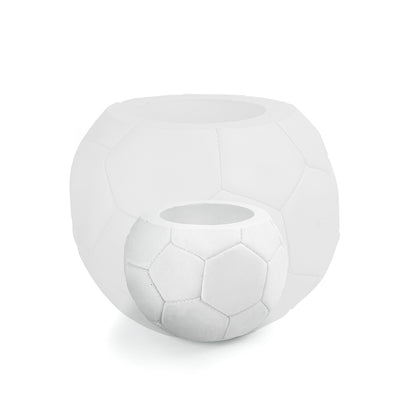 FUSSBALL PFLANZENTOPF WEISS