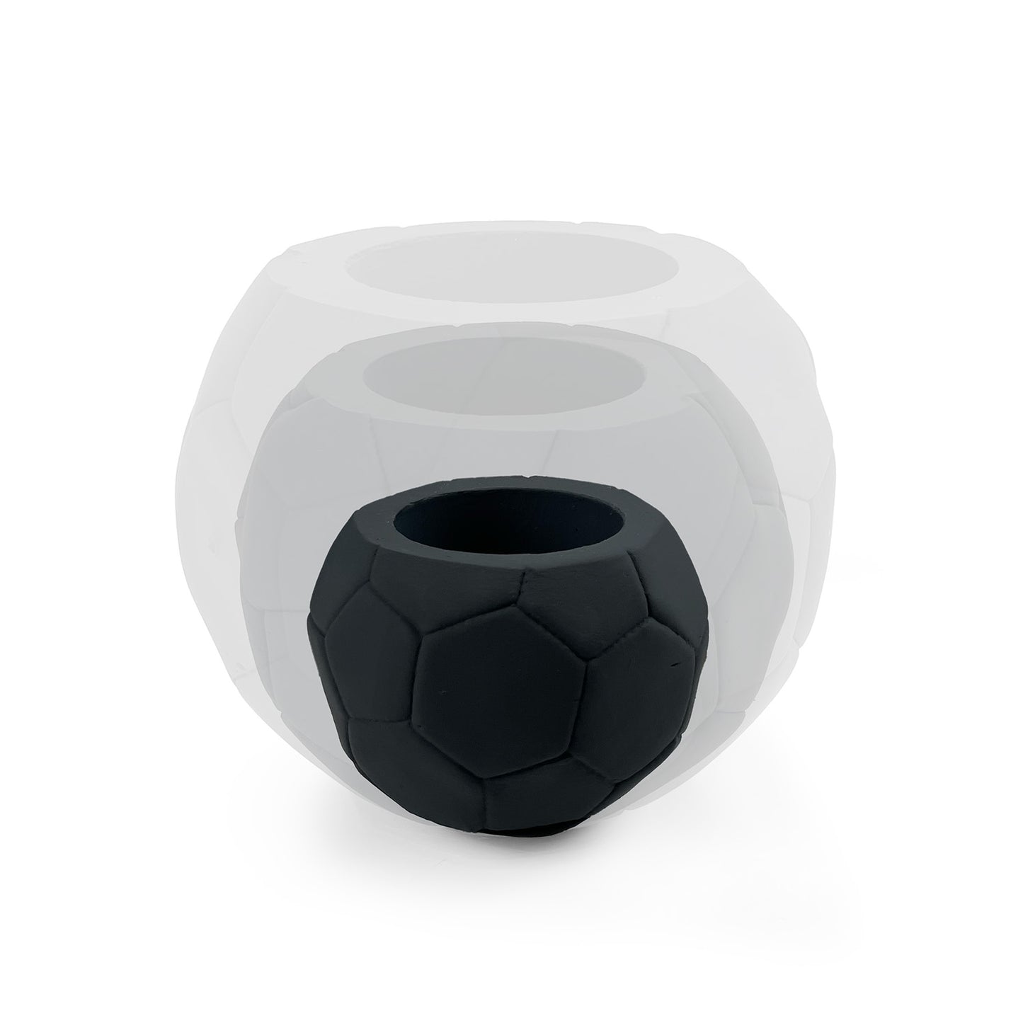FOOTBALL PLANT POT BLACK