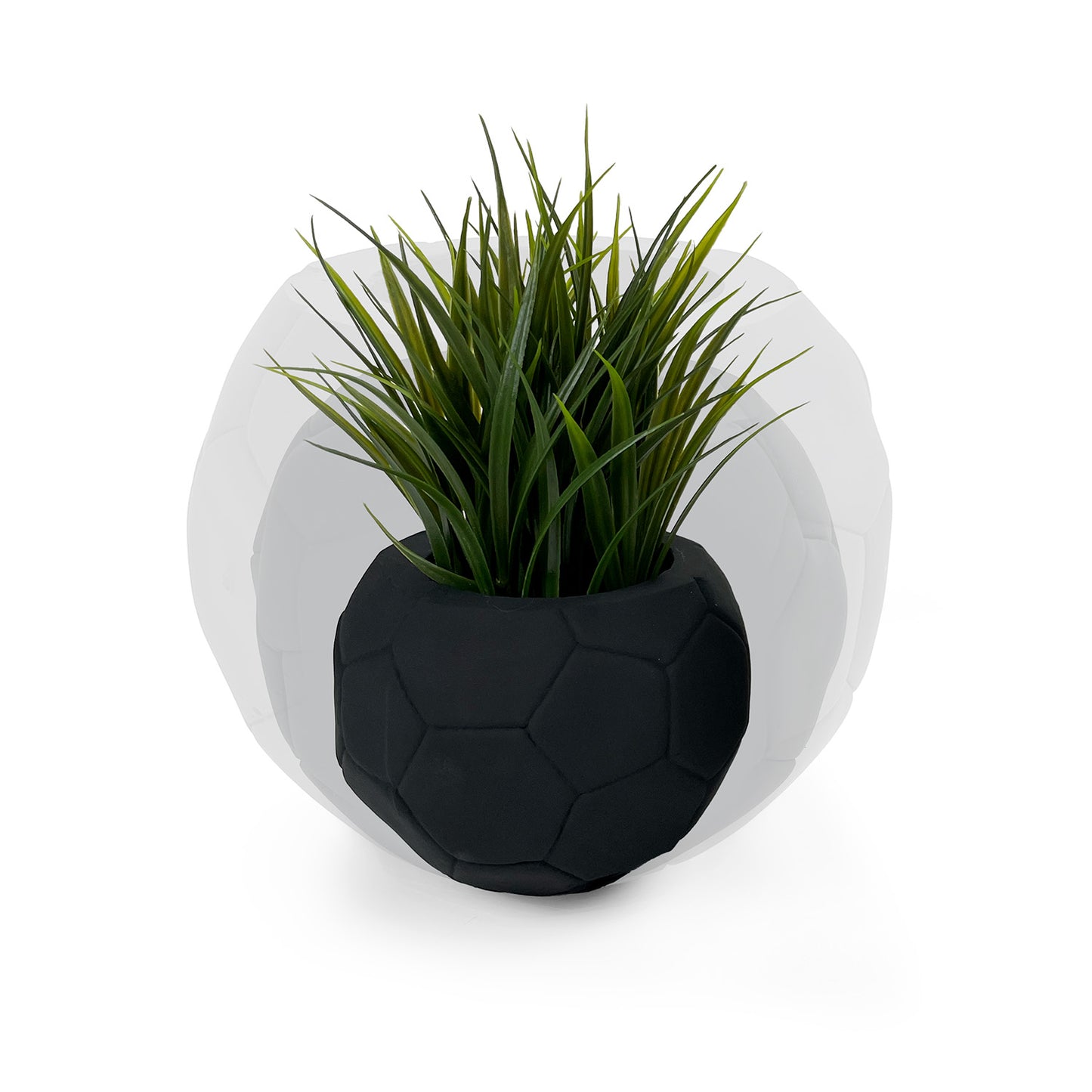 FOOTBALL PLANT POT BLACK